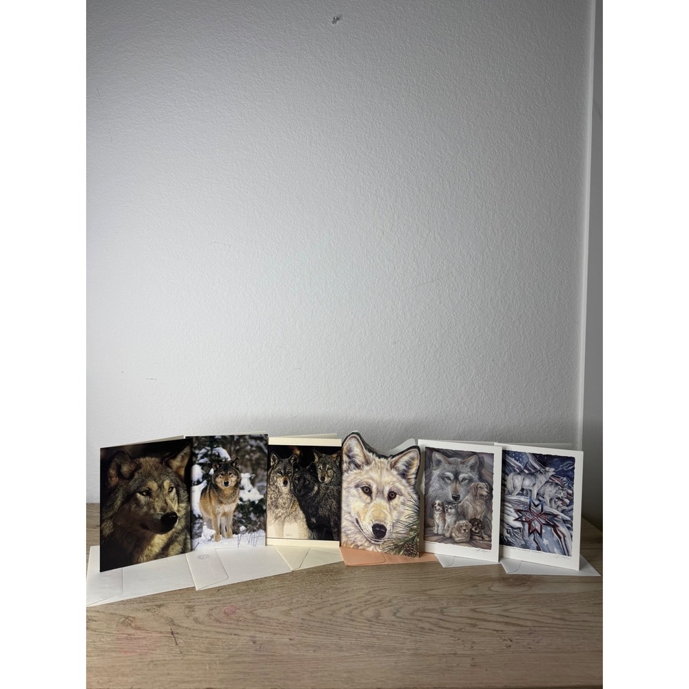 Vintage Wolf Greeting Cards Lot of 6 Carole Smith - Jody Bergsma - Donna Race